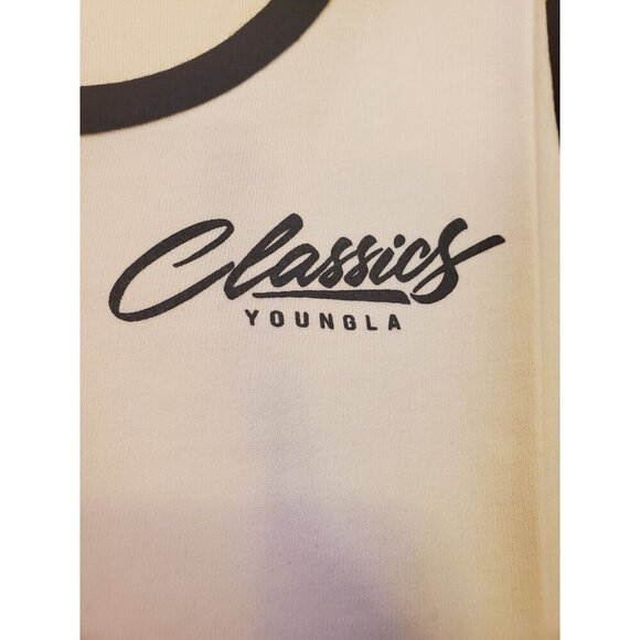 Youngla Classics Tank Mens Size Small Off‎ White Black Trim #324 NWT - Picture 3 of 8